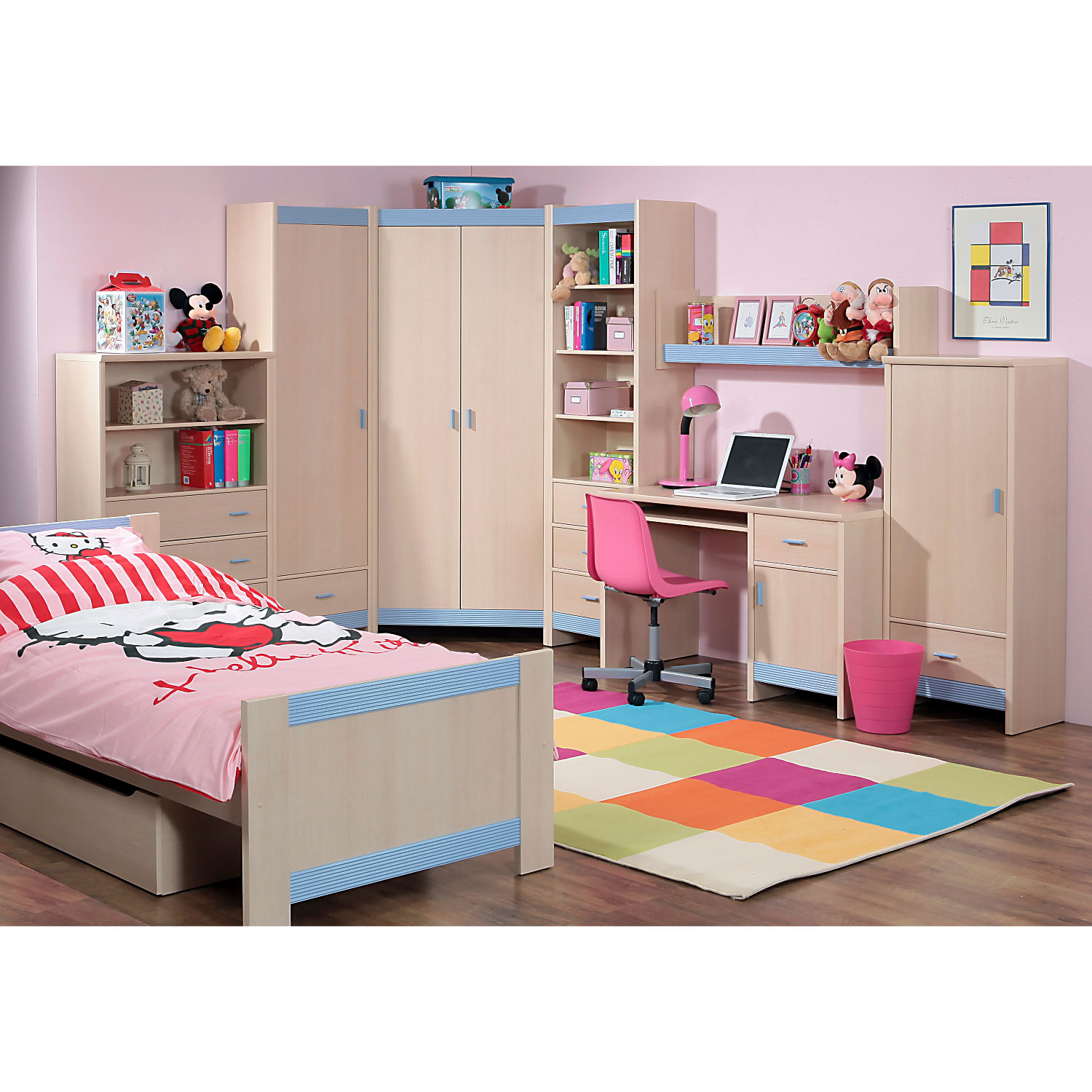 Xavier Kids Shelving Unit & Chest of Drawer